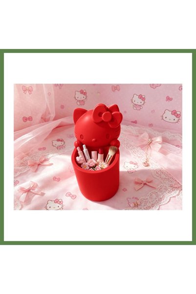 Hobibahçem 3D-Printed Pencil Holder with a Cute Cat Figure and Bow Detail - D...