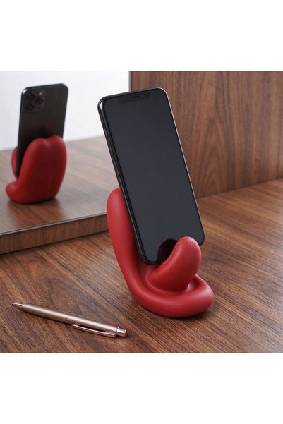 Sthxyfaith Creative Desktop Phone Stand – Trendy Figurine-Style Soft Rubber H...