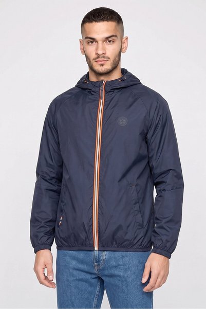 Geographical Norway Men Brand Logo Windbreaker Jackets, Navy