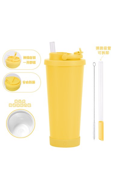 Generic Ceramic Lined Vacuum Insulated Flip Straw Tumbler 710ml for Bubble Tea