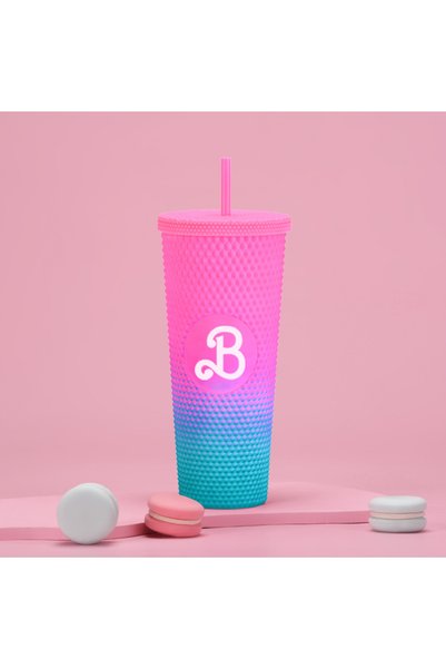 Generic Double Wall Plastic Straw Tumbler 710ml Diamond Shape Portable Travel...