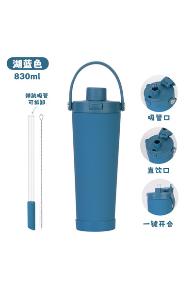 Generic Stainless Steel Insulated Flip Straw Tumbler 830ml for Bubble Tea Por...