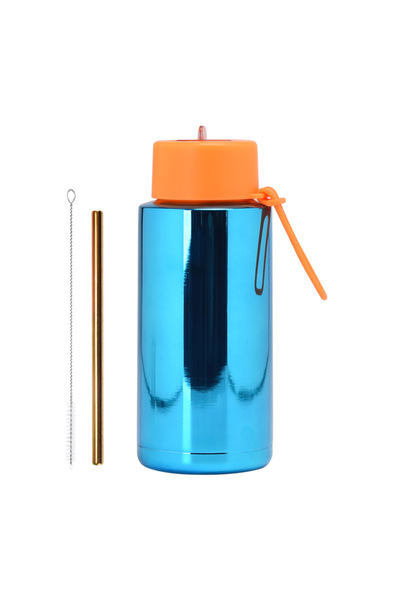 Generic Electroplated Stainless Steel Water Bottle 1L Wide Mouth for Outdoor ...