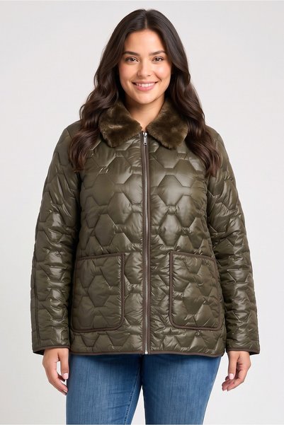 Sam Edelman Women Quilted Puffer Jacket, Olive