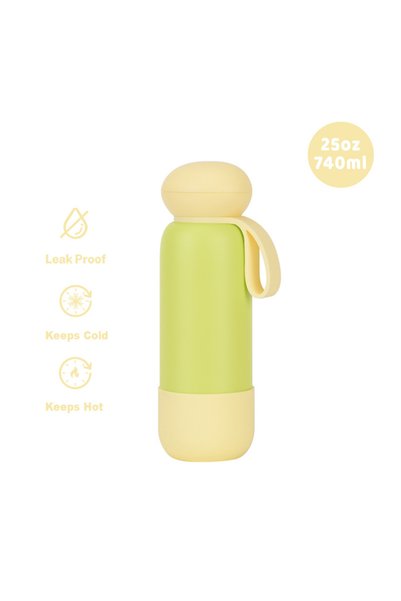 Generic Stainless Steel Insulated Sports Water Bottle 740ml Handle Outdoor Tr...