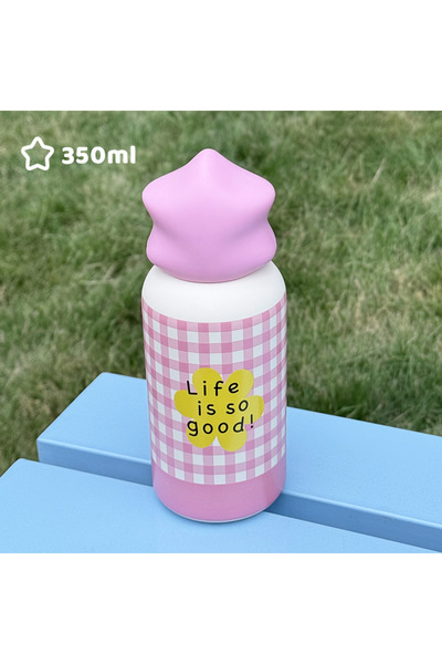 Generic 316L Stainless Steel Insulated Water Bottle 350ml Star Print for Kids...
