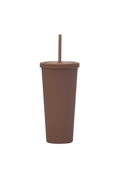Generic كوب ماء محمول للسفر بسعة 24 أونصة، مصنوع من البلاستيك المزدوج الجدار ...