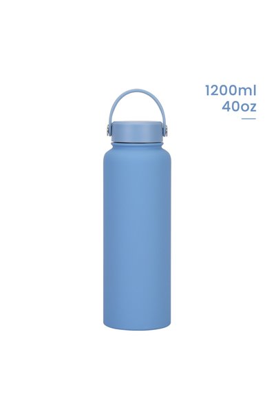 Generic Stainless Steel Wide Mouth Insulated Sports Bottle 1200ml Handle Outdoor