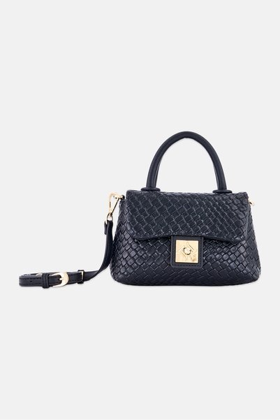 Jovial Women Textured Cross Body Bag, Black