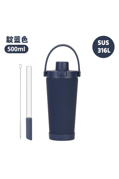 Generic كوب معزول بجدار مزدوج من الفولاذ المقاوم للصدأ 316L مع غطاء قابل للطي...