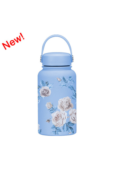 Generic Wide Mouth Vacuum Insulated Water Bottle 650ml Printed for Kids Stude...