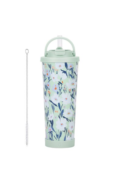 Generic Wide Mouth Vacuum Insulated Sports Water Bottle Dual Drink Printed fo...