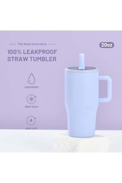 Generic Double Wall Insulated Tumbler 20oz Leakproof Foldable Straw Portable ...