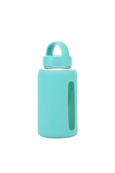 Generic Glass Water Bottle 600ml with Silicone Sleeve Portable for Outdoor Sp...