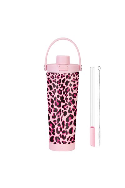 Generic Insulated Flip Straw Tumbler 830ml Handle Printed for Bubble Tea