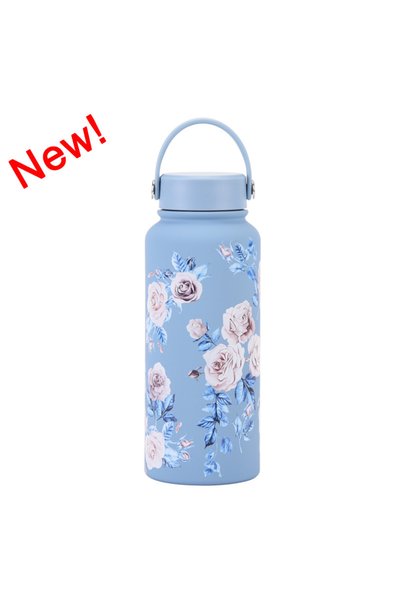 Generic Wide Mouth Vacuum Insulated Water Bottle 1L with Handle Printed for O...
