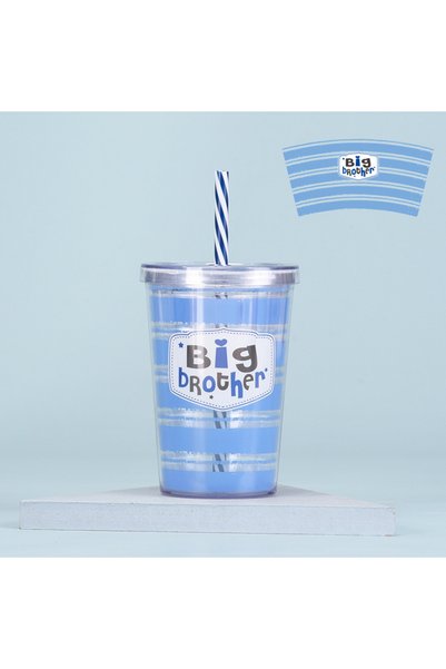 Generic Double Wall Insulated Plastic Straw Cup for Kids Portable Travel Tumbler