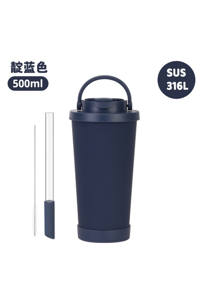 Generic كوب معزول بجدار مزدوج من الفولاذ المقاوم للصدأ 316 مع غطاء قابل للطي ...