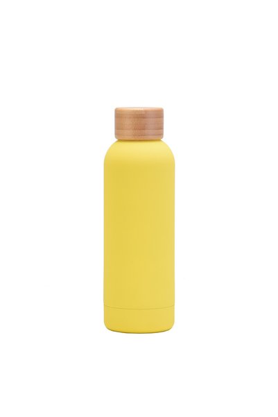 Generic 304 Stainless Steel Insulated Water Bottle 500ml Frosted Bamboo Lid O...