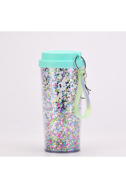 Generic Double Wall Plastic Cup 450ml Avocado Charm Outdoor Travel Tumbler