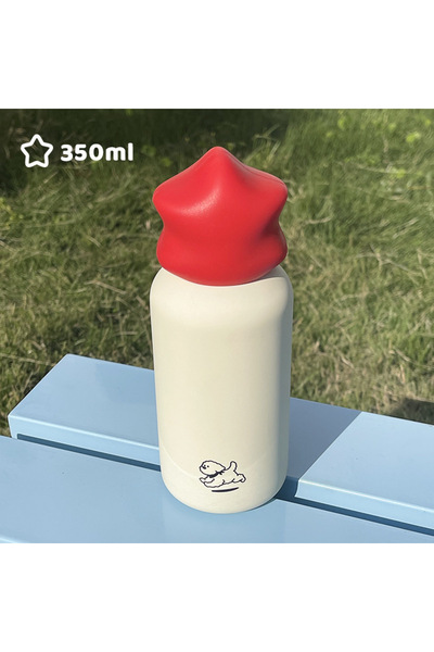 Generic زجاجة مياه معزولة من الفولاذ المقاوم للصدأ 316L سعة 350 مل بتصميم نجم...