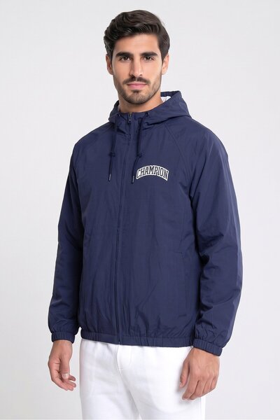 Champion Men Sportswear Fit Full Zip Training Windbreaker Jacket, Navy Blue