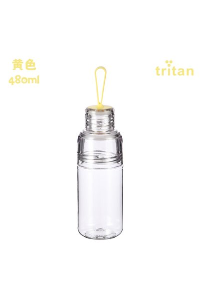 Generic Tritan Water Bottle 480ml Wide Mouth Silicone Handle Portable Sports Cup
