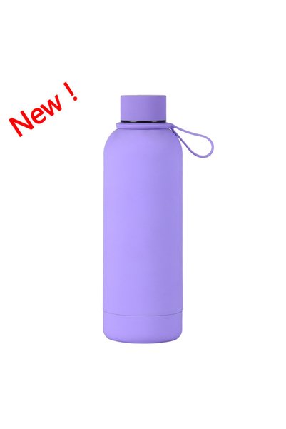 Generic Stainless Steel Insulated Water Bottle 500ml Small Mouth Handle Outdo...