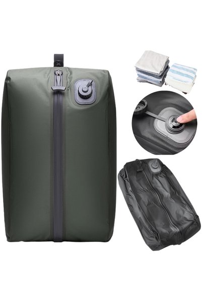 Dasbo Vacuum Bag with Automatic Compression for Luggage, Vacuum Bag with Inte...