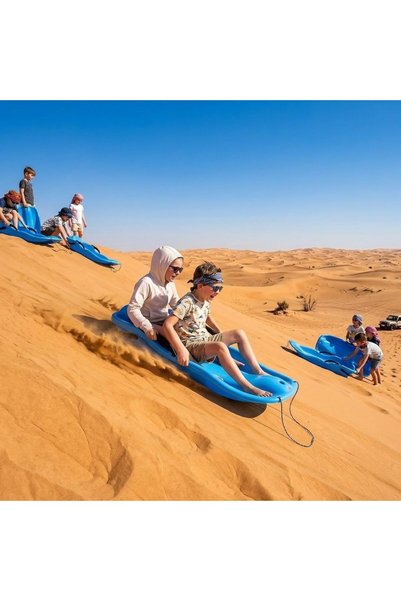 Generic Kids Sand Sled Toboggan Durable Plastic Sandboard with Rope