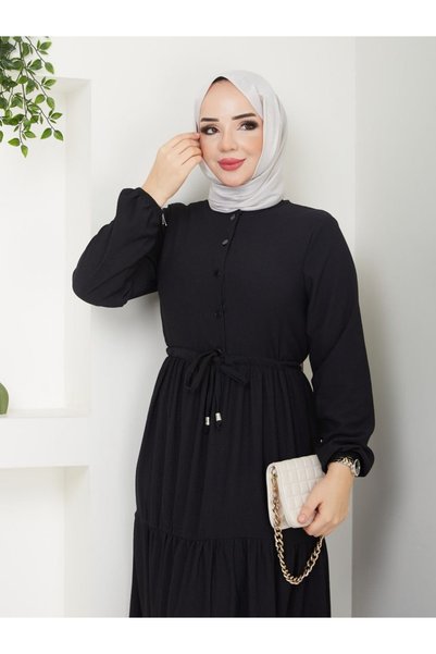 SudeHlt.co Bağcıklı bürümcük elbise