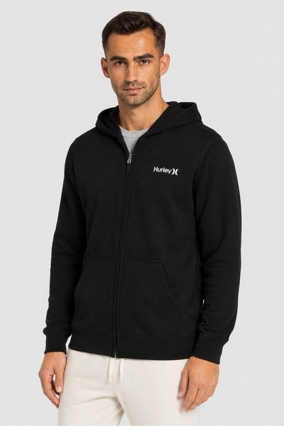 Hurley Men Sportswear Fit Long Sleeve Outdoor Hoodie, Black