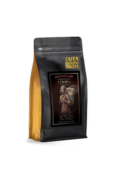 JUNTA DEL CAFÉ Cafea proaspăt prăjită JUNTA DEL CAFÉ, Etiopia, 100% Arabica, ...