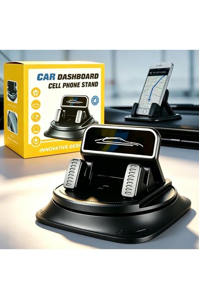 Snooe 360 Degree Rotation Dashboard Phone Holder for Car, Anti-Slip Grips & O...