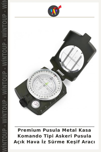 Wintoup Premium Compass with Metal Case, Commando-Style Military Compass for ...