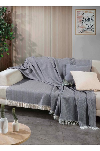 ENESSA 170x210, 2-Pack, 100% Cotton Sofa Cover, Sofa, Chaise Lounge, Multi-Pu...