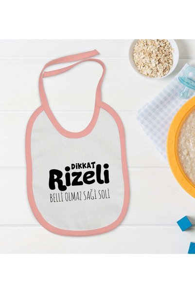BKkids Check Out This Pink Baby Bib with a Rize-Inspired Design - 1
