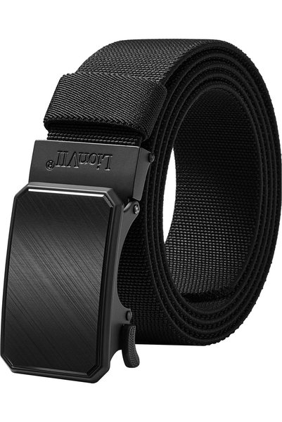 GENERAL LionVII Ratchet Elastic Stretch Belts, 1 3/8" Slide Belt for Men with...