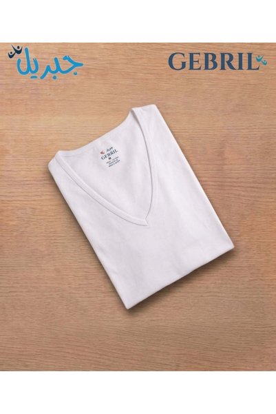 Gebril تيشيرت رجالي نص كم - V - سبعة - 3XL