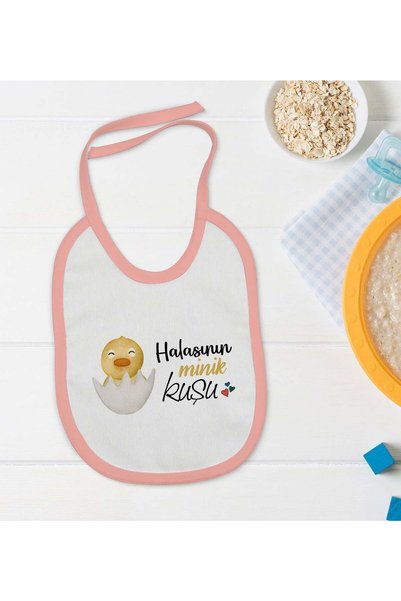 Bk Gift BK Kids Pink Baby Bib with "Auntie's Little Bird" Design