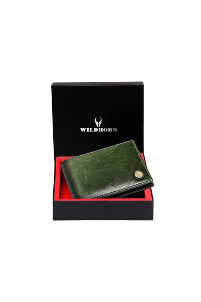 Wildhorn محفظة رجالية بنية اللون (