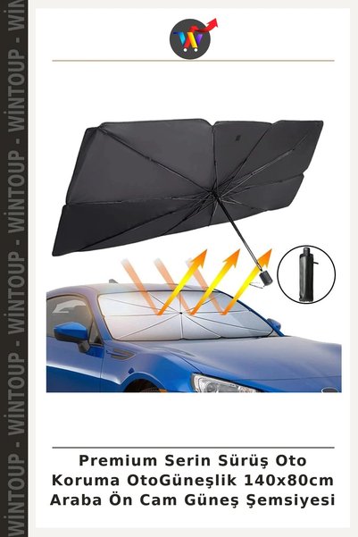 Wintoup Premium Serin Sürüş Protecție auto Parasolar auto 140x80 cm Parasolar...