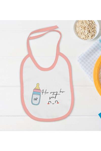 Bk Gift BK Kids "Milk Is the Foundation of Everything" Design Pink Baby Bodys...
