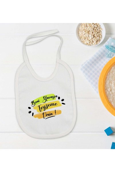 Bk Gift BK Kids "Give Me to My Auntie Slowly" Designer Baby Bib - Model 1