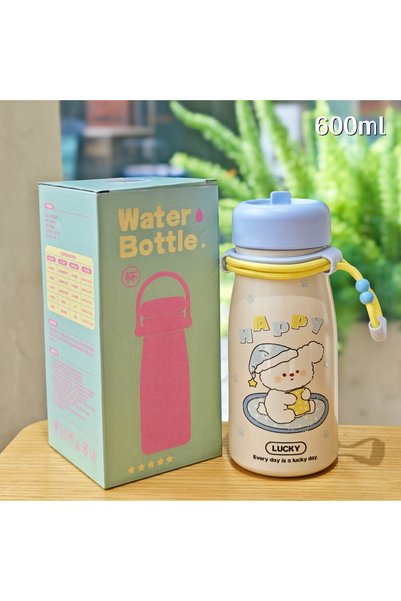 Generic Milk Cup Stainless Steel Insulated Straw Student Kids Handle