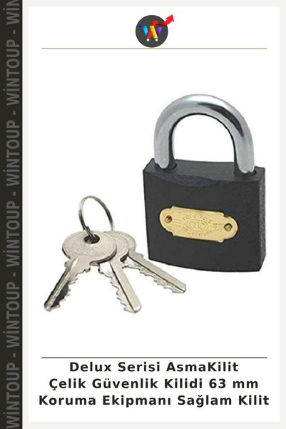 Wintoup Deluxe Series Padlock, Steel Security Lock, 63 mm, Protective Equipme...