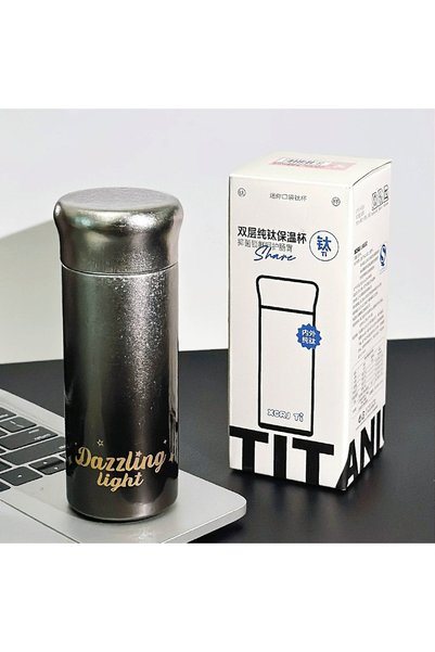 Generic Pure Titanium Vacuum Insulated Cup Compact Portable Travel Tumbler