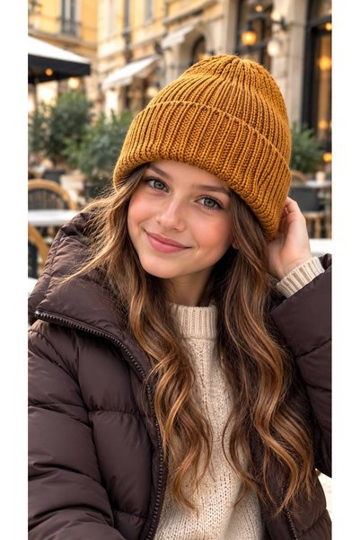 BALIENTE Taba Soft-Textured Corded Fabric Knit Girls' Beanie, Ages 7–12