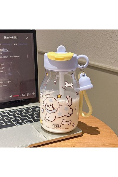 Generic Kids Straw Cup Shatterproof Portable School Travel Water Bottle