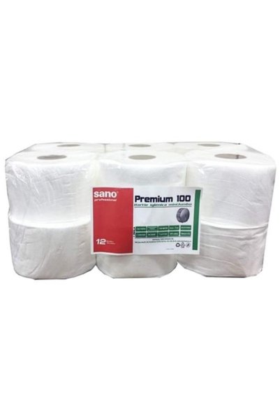 Sano MiniJumbo Toilet Paper - Premium 100, 12 rolls